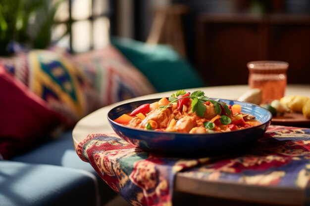 Traditionelles brasilianisches Eintopfmoqueca mit köstlichen Zutaten