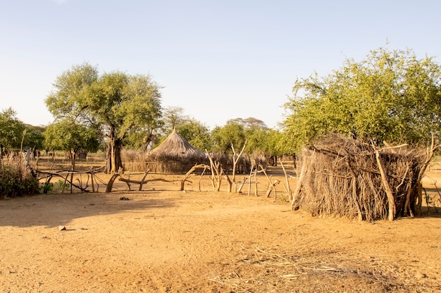 Traditionelles Dorfhaus in Äthiopien Afrika Äthiopien