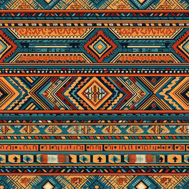 Traditionelles geometrisches Inka-Muster mit lebendigen Farben