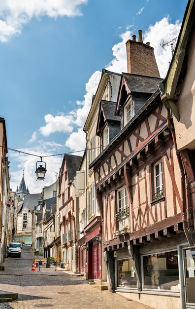 Foto traditionelles halbholzhaus in laval pays de la loire frankreich