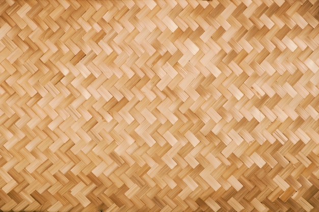 Traditionelles Handarbeitsgewebe im thailändischen Stil Muster Natur Hintergrund Textur Korbwaren Oberfläche für Möbelmaterial