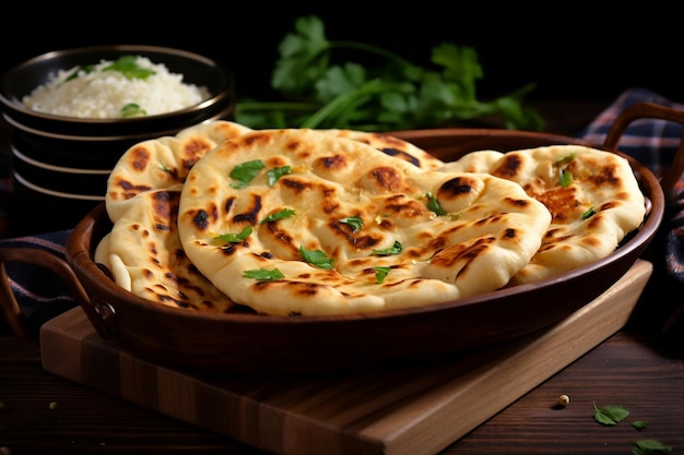 Traditionelles indisches Naan-Brot AI