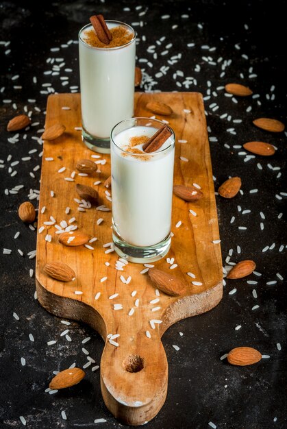 Foto traditionelles mexikanisches getränk horchata