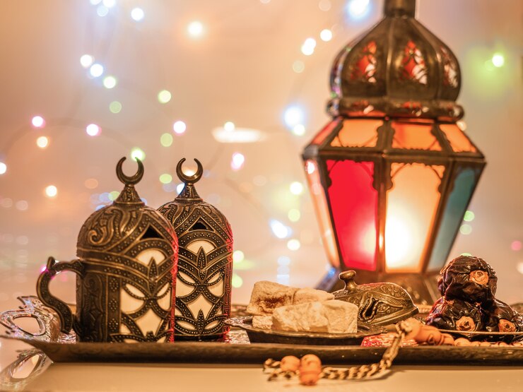 traditionelles moslemisches Kulturlebensmittel für Ramadan Kareem Nacht