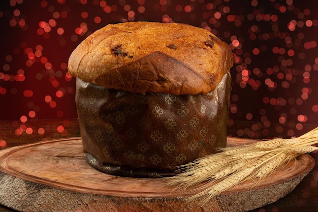 Traditionelles Weihnachtsessen Panettone