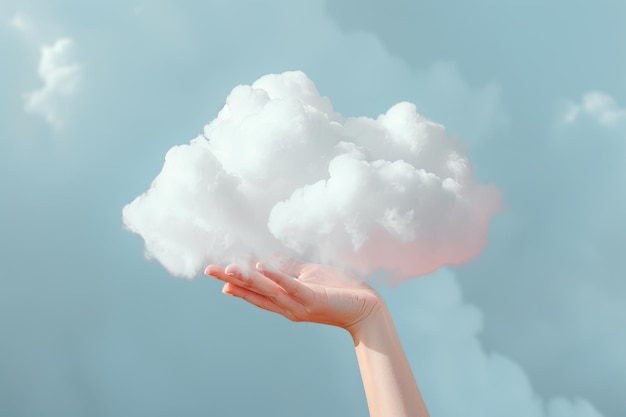 Träume erfassen Eine Person, die die Schönheit einer Wolke auf einem Foto hält 32