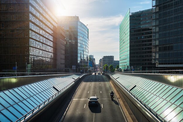 Foto tráfego rodoviário em bruxelas