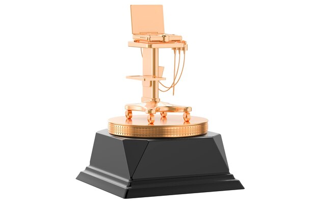 Tragbarer medizinischer Ultraschall-Diagnosemaschinenscanner Golden Award Concept 3D-Rendering