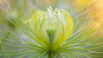 Foto tragopogon porrifolius detalhe da flor da planta scorzobianca