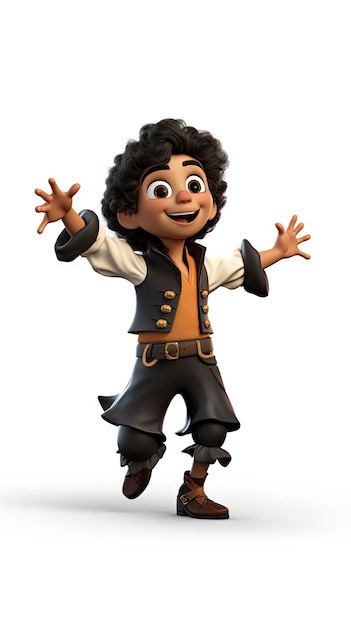 Traje de Halloween para Menino Pirata de desenhos animados 3D