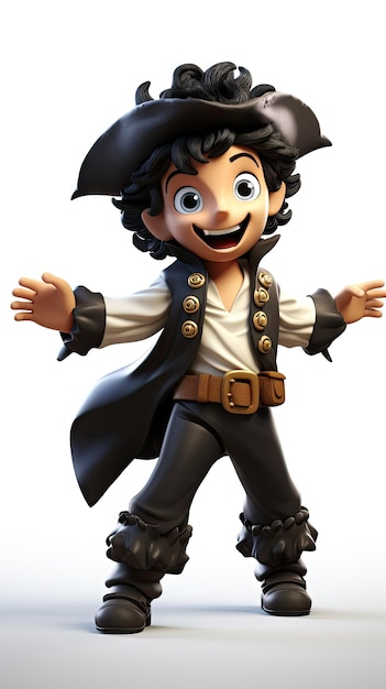 Traje de Halloween para Menino Pirata de desenhos animados 3D