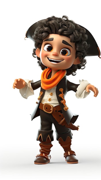 Traje de Halloween para Menino Pirata de desenhos animados 3D