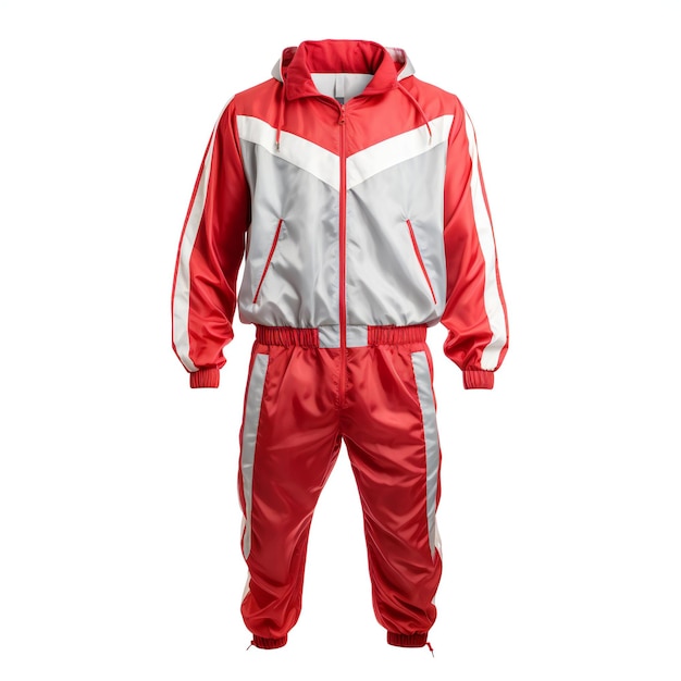 Traje de deporte aislado sobre fondo blanco