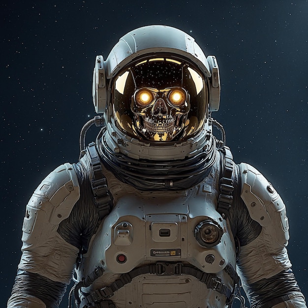 un traje espacial de astronautas se muestra con un traje espacial en
