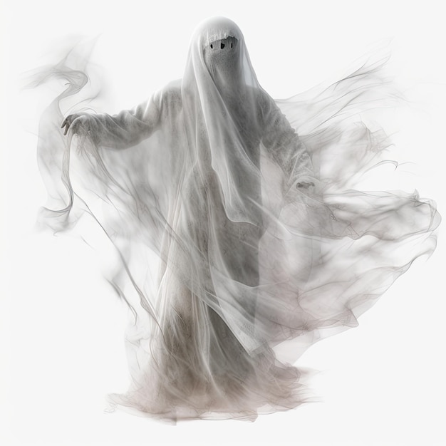 Traje de fantasma ilustración realista generativa ai