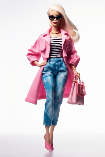 Foto traje de moda barbie aislado