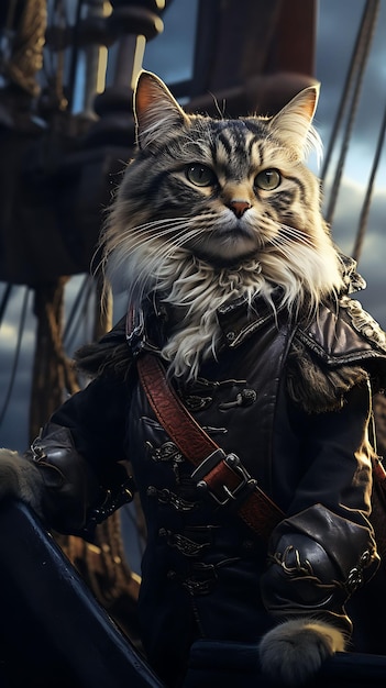 Trajes inspirados em piratas, acessórios e retratos de animais para uma aventura cinematográfica imersiva no Caribe