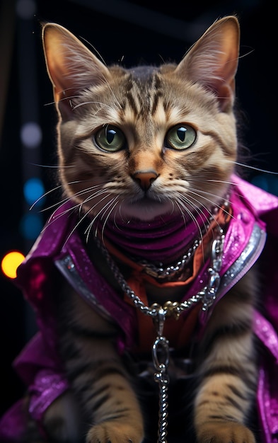 Trajes inspirados en los piratas Accesorios retratos de animales para una inmersiva aventura cinematográfica en el Caribe