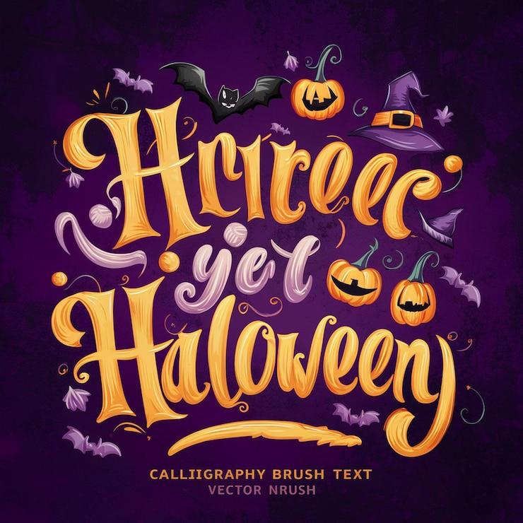 Foto trajes mágicos de halloween, doces e contos assustadores.