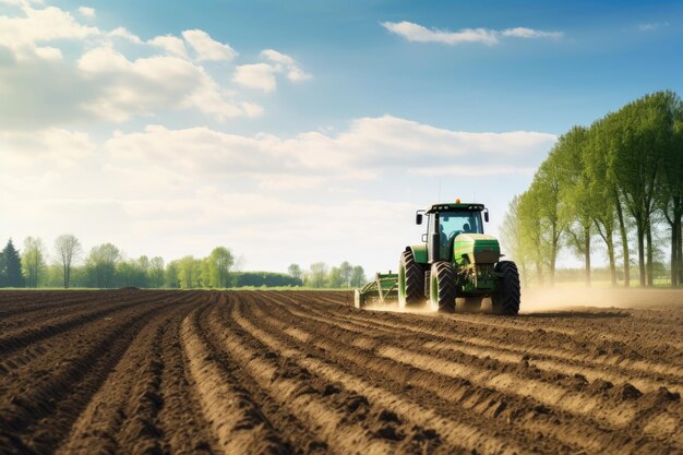 Traktor auf dem Feld