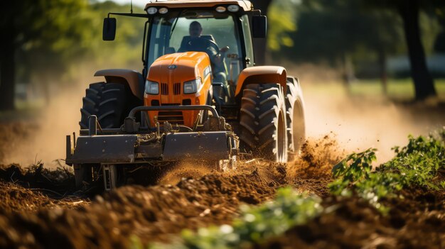 Traktor auf dem Feld