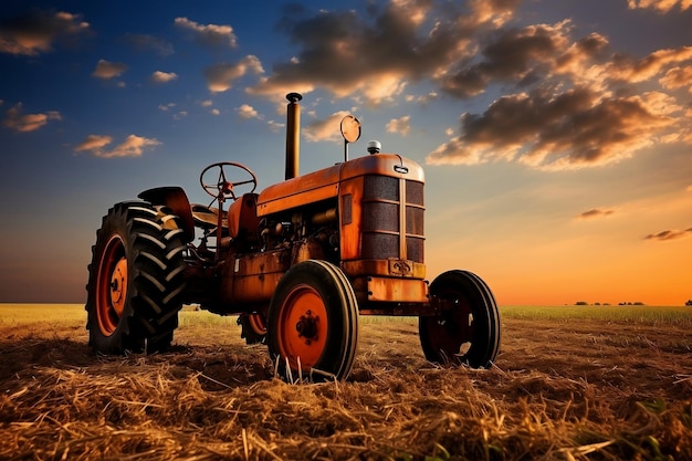 Traktor im Feld Ai