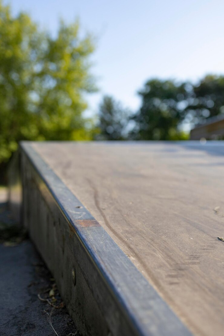 Foto trampolín en el skate park