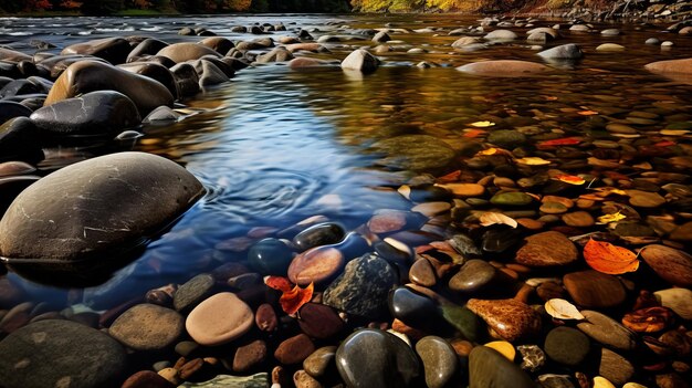 Tranquil River Stones ganó el premio a la fotografía en HDR en otoño