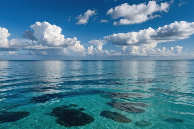 Foto tranquila costa tropical con aguas claras