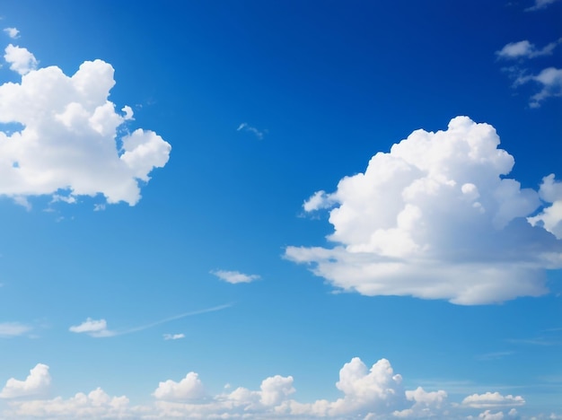 Tranquilidad Celestial Fondo azul del cielo con pequeñas nubes