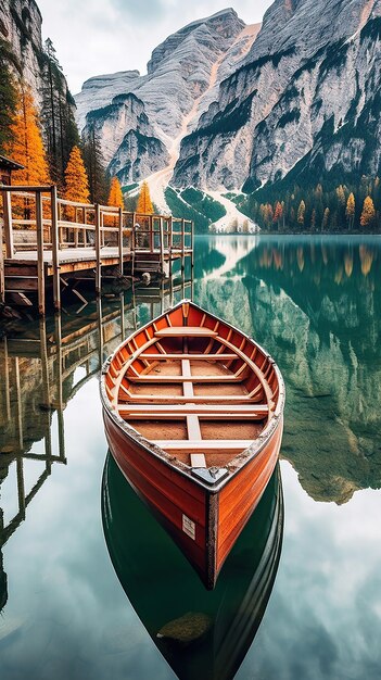 La tranquilidad matutina junto al lago alpino