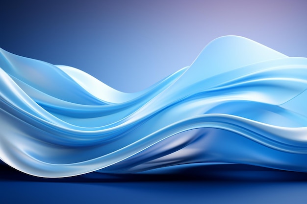 Tranquilidade dinâmica Ilustração desfocada azul forma um fundo abstrato e sereno