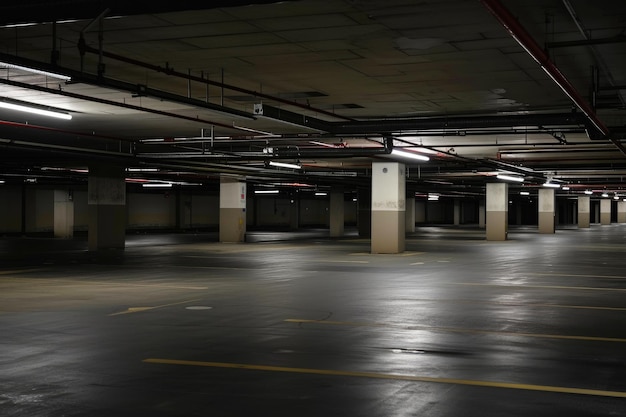 Tranquilidade Subterrânea Garagem Desocupada Abaixo