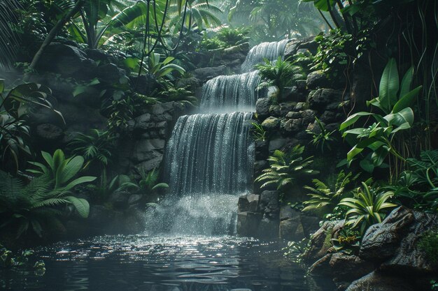 Las tranquilizadoras cascadas de la selva tropical