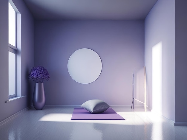 Un tranquilo fondo de habitación púrpura