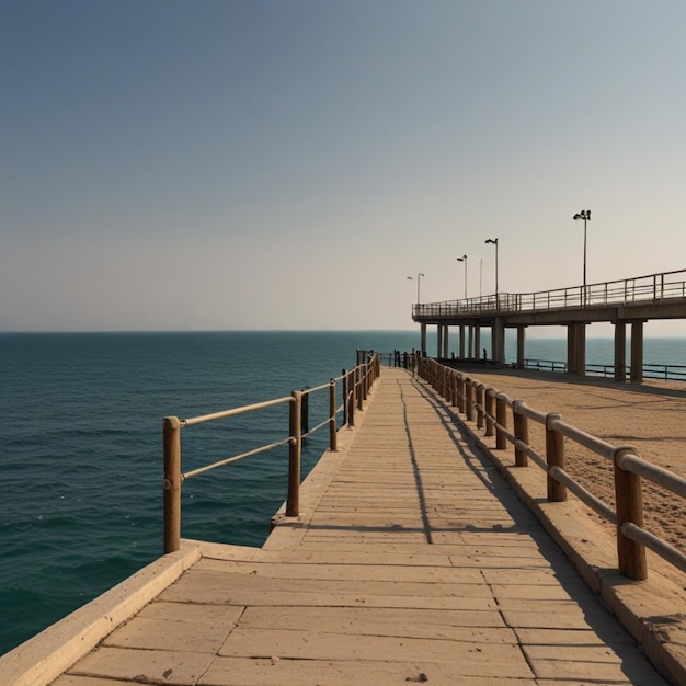 El tranquilo muelle con vistas al océano