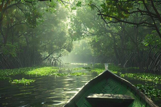 Un tranquilo paseo en barco a través de los bosques de manglares