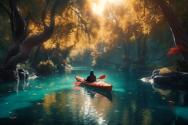 Un tranquilo viaje en kayak con aguas serenas y avistamientos de vida salvaje.