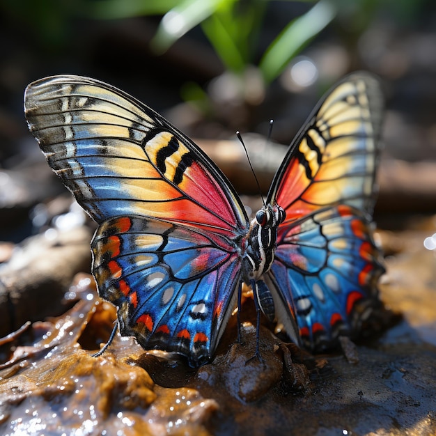 Foto transformação da emergência da borboleta