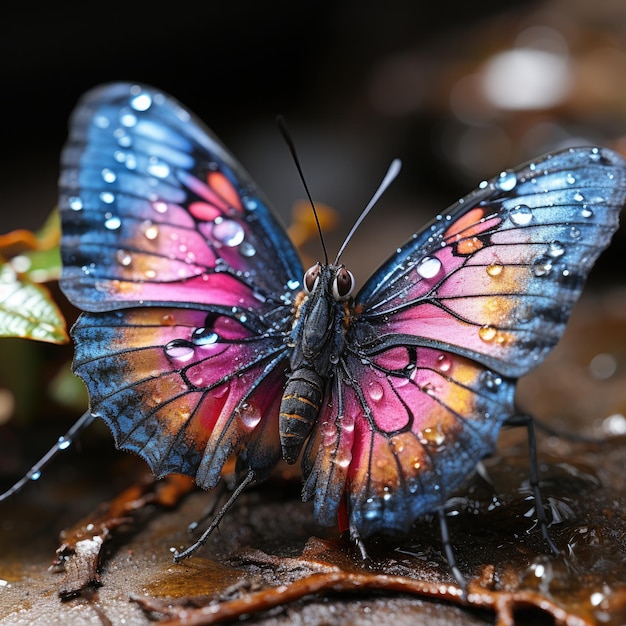 Foto transformação da emergência da borboleta