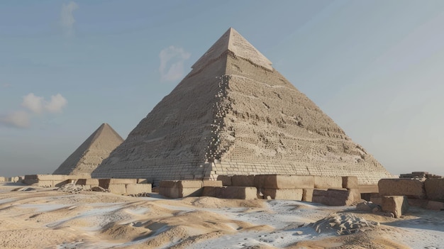 La transformación del antiguo Egipto cubriendo la Gran Pirámide con bloques lisos de piedra caliza