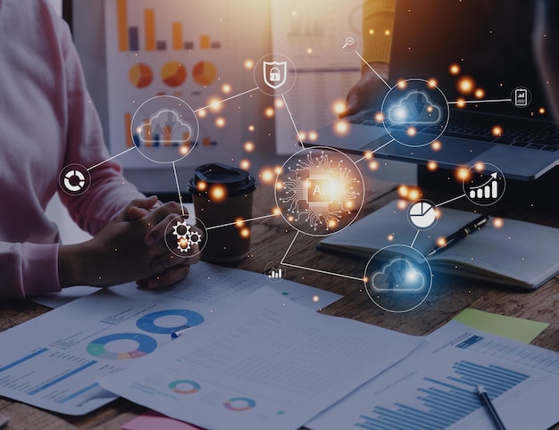 transformación digital gestión del cambio internet de las cosas nueva tecnología bigdata y estrategia de procesos de negocio gestión del servicio al cliente computación en la nube industria inteligente tecnología AI
