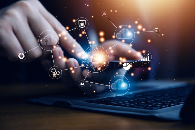 transformación digital gestión del cambio internet de las cosas nueva tecnología bigdata y estrategia de procesos de negocio operación automatizada gestión del servicio al cliente computación en la nube industria inteligente