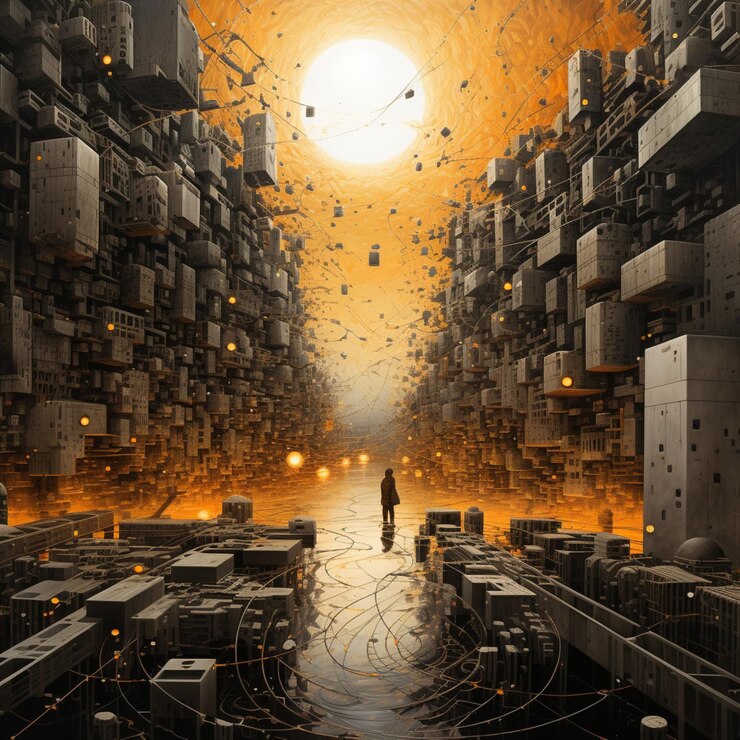 Foto transformaciones visuales inesperadas originadas por el binario