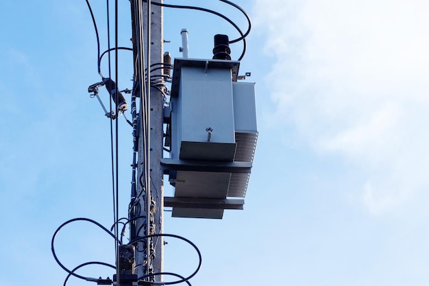 Foto transformador elétrico uma central eléctrica para eletricidade