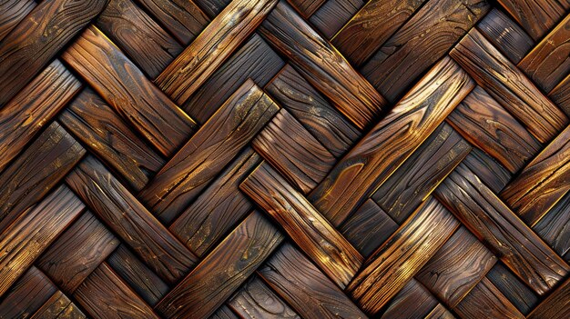 Transformar su habitación con un papel tapiz 3D imitando intrincados patrones de mosaico de madera y oro