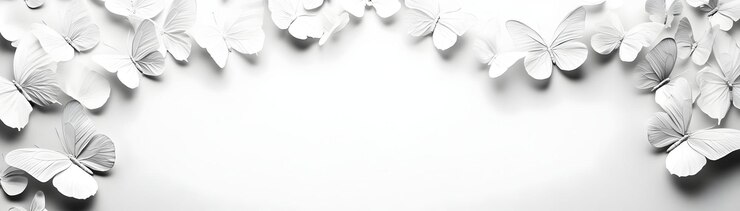 Foto transformative white butterfly outline frame concept medium shot capturando o vôo suave symbolizin