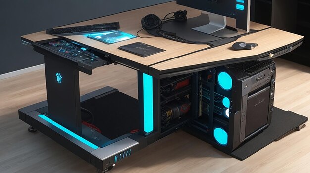 Foto transformativo modular futurista dinâmico de jogos pc table bridging creative workflow jogos preservados