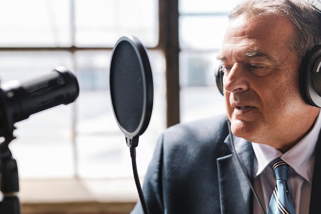 Transmisor en vivo en un estudio