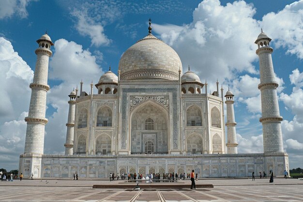 Foto transmitir a ressonância emocional do taj mahal como um ai generativo